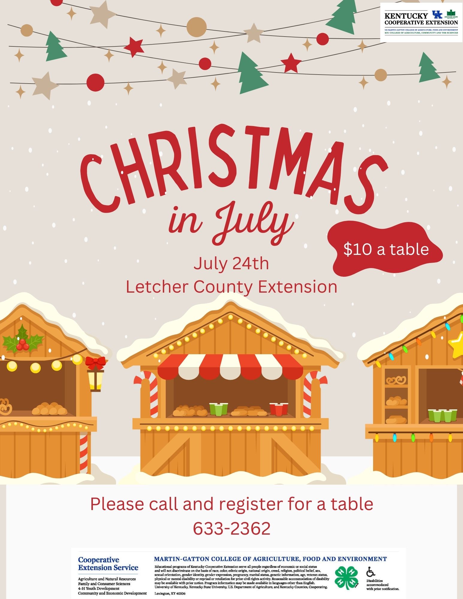 Christmas in July Bazaar