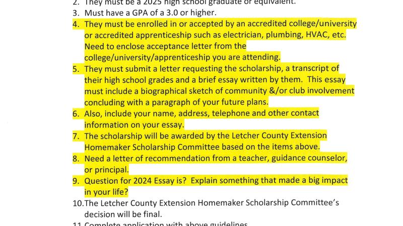 Homemaker Scholarship 